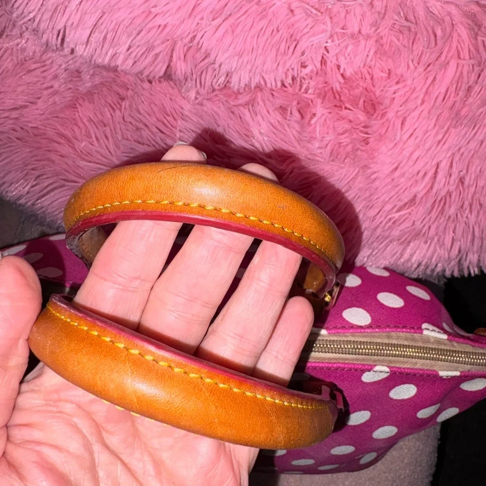 Dooney and Bourke polka dot Geena satchel - Picture 2 of 11